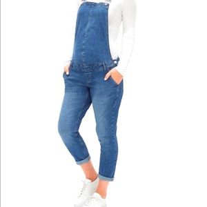 Gap Denim Maternity overalls bibs essential pregnacy outfit Sz M crop fit